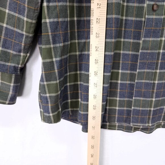 Ariat Pro Shirt Green Plaid Size Medium Button Down Long Sleeve Flannel - Picture 8 of 13